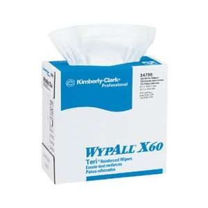34790 Wipes Professional Wypall X60 Teri 16.8x9.1 White 126 Per Box 