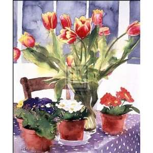  Richard Akerman   Tulips And Primulas: Home & Kitchen