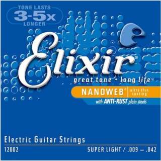 Elixir Electric Guitar Strings  6 String  Super Light  
