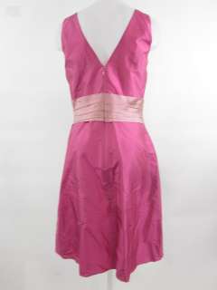 SIRI Pink Silk Sleeveless Vneck Knee Length Dress Sz 8  