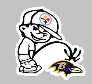 Steelers pee on Ravens Indoor stickers,decal  