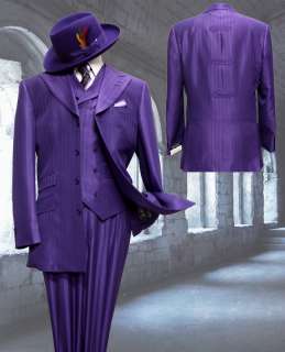New NWT Zoot Suit H27 Purple pin stripe 38R 40R 42R 44R 46R 40L 42L 