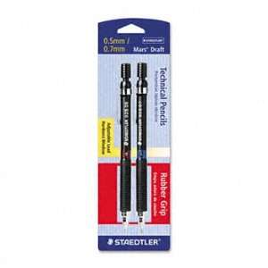 Staedtler 925ASBK2   Mars Draft Tech Pencil, 4H/3H/2H/H/F/HB/B, 0.5/0 