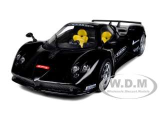 PAGANI ZONDA F BLACK 1:24 DIECAST MODEL CAR BY MONDO 51139  