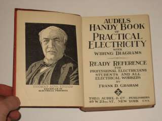 AUDELS HANDY BOOK PRACTICAL ELECTRICITY 1942 Illustd  
