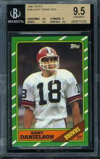 BIDDING IS FOR THIS 1986 TOPPS GARY DANIELSON, GRADED A BGS 9.5