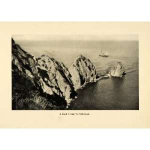  1906 Print Yellowtail Fishing Coastal Landscapes Rock 