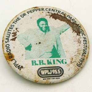 1979 WPLJ Radio Dr. Pepper Music Festival B.B. King Pin  