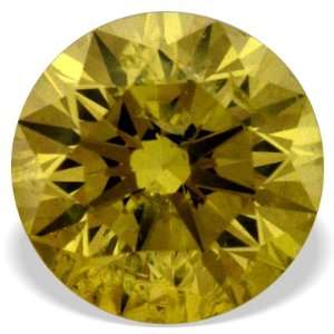    0.20Ctw Canary Yellow Color Round Loose Real Diamond: Jewelry