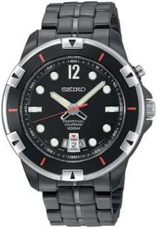 Seiko SNQ095 Perpetual Calendar Black 100M Mens Watch  