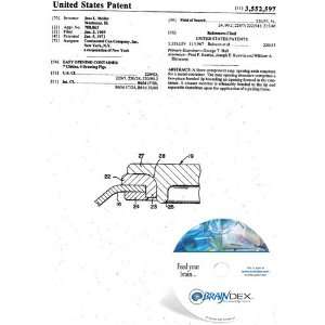  NEW Patent CD for EASY OPENING CONTAINER 