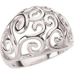  50785 Silver Ring Metal Fashion Scroll Ring Jewelry