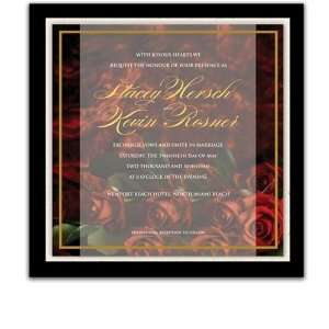   110 Square Wedding Invitations   Love Rose So Deeply: Office Products