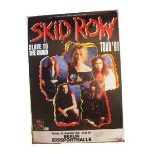 Skid Row German Tour Poster Skidrow 1991 Concert