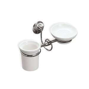 Nameeks I14 08 Mounted Classic Ceramic Soap Dish and Toothbrush Holder 