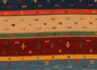 Handmade Persian Qashqai Kilim Flat Weave Rugs 5 x 7  