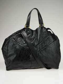Yves Saint Laurent Black Leather Y XL Tote Bag  