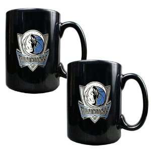  Dallas Mavericks NBA 2pc Black Ceramic Mug Set   Primary 