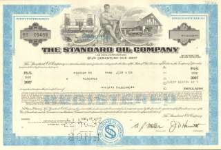 THE STANDARD OIL COMPANY > bond certificate stock share  