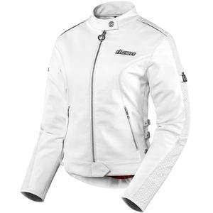  Icon Womens Hella Leather Jacket   2X Large/White 