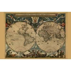  New & Accurate Map of the World 20x30 Canvas