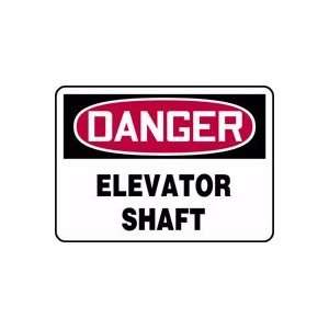  DANGER ELEVATOR SHAFT 10 x 14 Adhesive Vinyl Sign: Home 