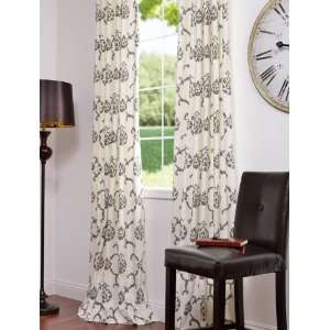    Impressions Grey Printed Cotton Curtains & Drapes: Home & Kitchen