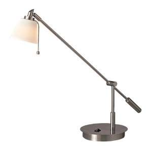   084 Table Lamp Brushed Nickel Etched opal Portables: Home Improvement