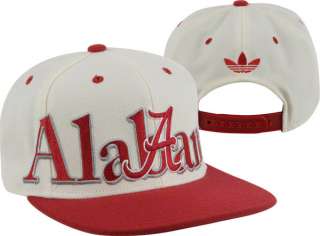 Alabama Crimson Tide adidas White Crown Snapback Hat  