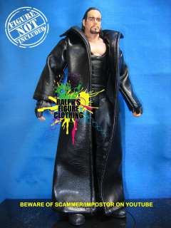 WWE Custom Black Coat For Mattel Wrestling Figures  
