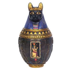    Egyptian Bastet Cat Ceramic Covered Jar 6941