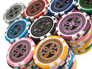 1000 Acrylic Ultimate Poker Chips Set 14G Free WPT Book  