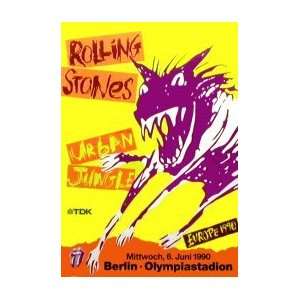 ROLLING STONES Urban Jungle Tour Berlin 6th June 1990 Music Poster 