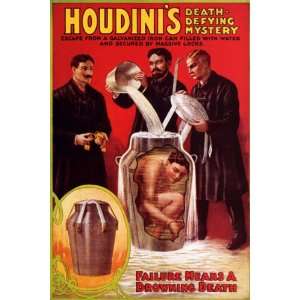 GREAT HOUDINI MAGICIAN MAGIC DROWNING DEATH DEFYING MYSTERY SMALL 