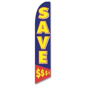 : 12ft x 2.5ft SAVE $$$$ Feather Banner Flag Set   INCLUDES 15FT POLE 