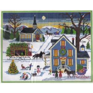   Christmas Folk Art Needlepoint Kit By Wysocki #9045 