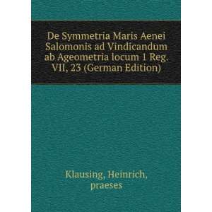   23 (German Edition) (9785873946785) Heinrich, praeses Klausing Books