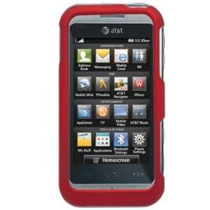  Crystal Hard Red Rubberized Cover Sleeve Case for LG GT950 