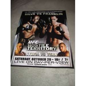 Silva vs Franklin & Sylvia vs Vera UFC Hostile Territory Boxing 18x 21 
