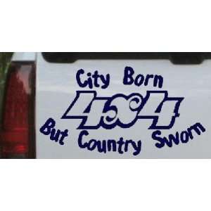 Navy 22in X 11.7in    City Born But Country Sworn Off Road Car Window 