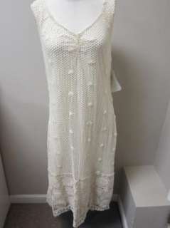 XCVI Crochet Dress L Natural NWT $138  