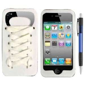  White Shoe Lace Silicone Skin Design Protector Soft Cover 