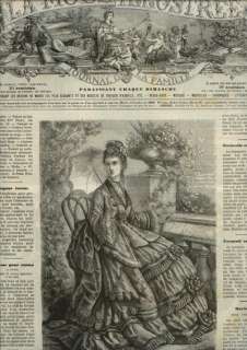 ORIGINAL MODE ILLUSTREE August 3,1873+colored print  
