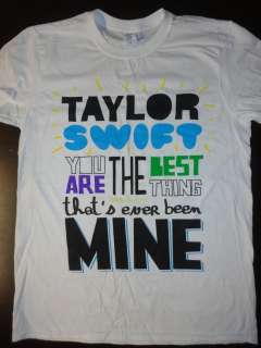 Taylor Swift mine white t shirt with lyrics NEW size medium  