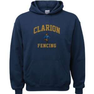 Clarion Golden Eagles Navy Youth Fencing Arch Hooded 