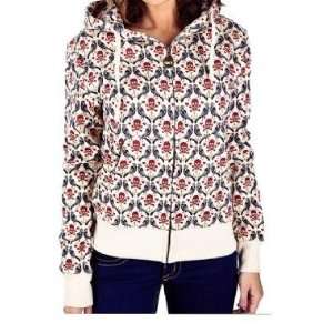  Skulls and Birds Rock Chic Hoodie   Small 