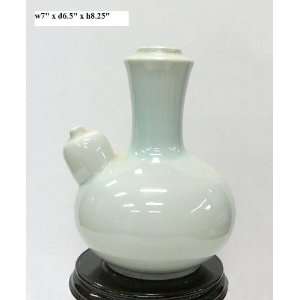  Chinese Porcelain Celadon White Plain Vase Ass630