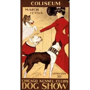 1902 Vintage Poster Chicago Kennel Clubs dog show:  Home 