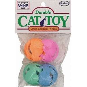  JINGLING SLOTTED CAT BALLS 4 PACK