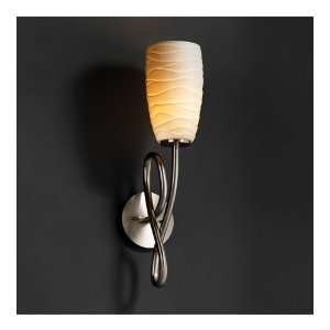  Justice Design Group POR 8911 28 WAVE NCKL Limoges 1 Light 